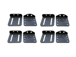 Hard Top Roof Mounts with Pivot for Universal Roof Rack in Hammer Black