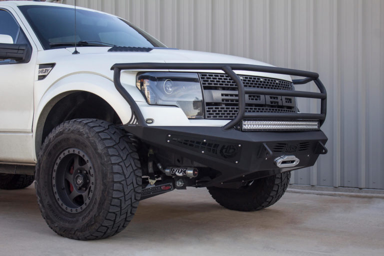 2010 - 2014 Ford Raptor HoneyBadger Rancher Winch front bumper with 40" Radius mount on top