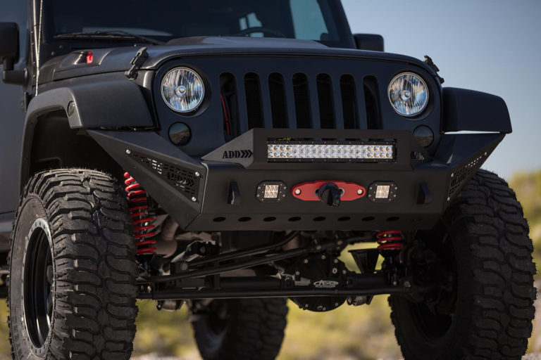 Jeep JK Stealth Fighter Jeep 20" LED light mount Stealth Fighter style light hoop With ADD Logo in Hammer Black