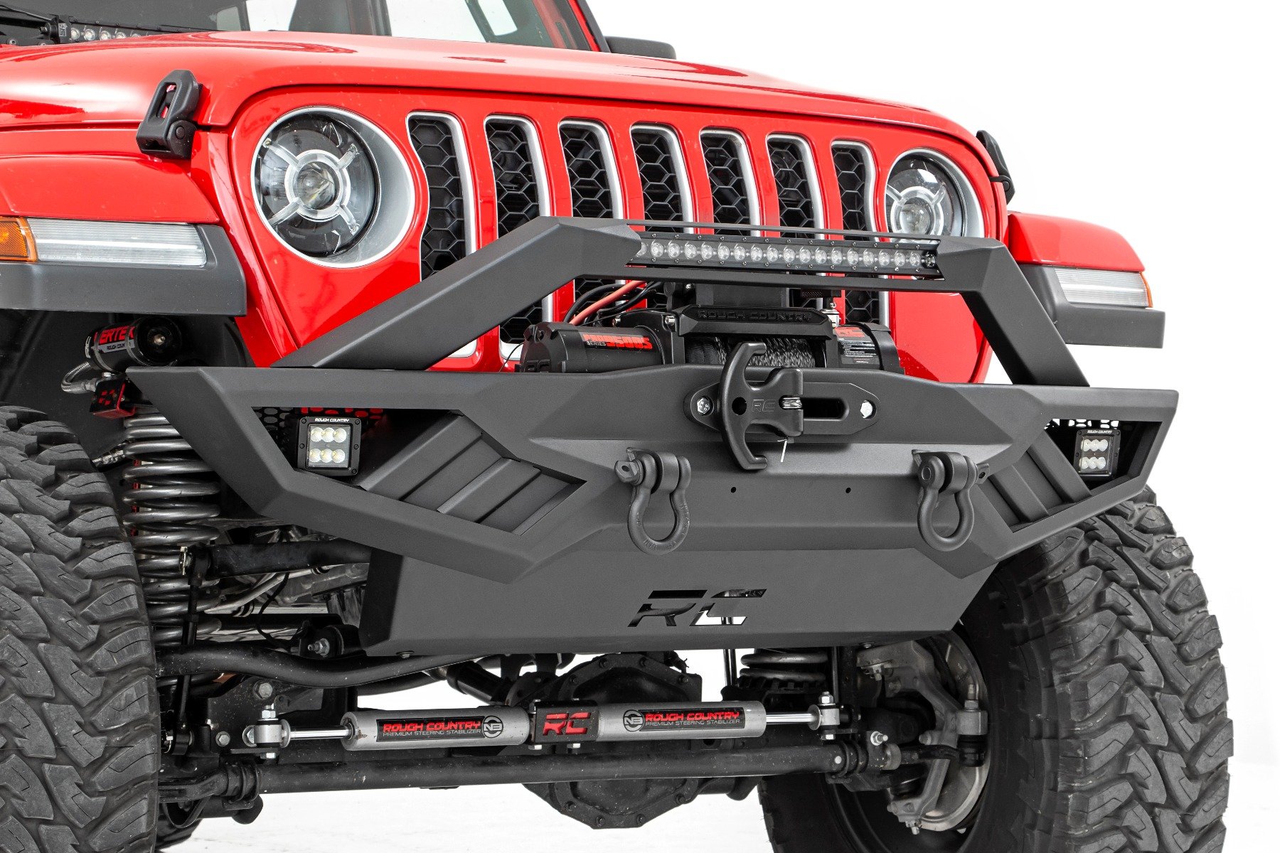 Rough Country Front Winch Bumper | Jeep Gladiator JT/Wrangler 4xe/Wrangler  JK/Wrangler JL – Offroad Armor | Offroad Accessories